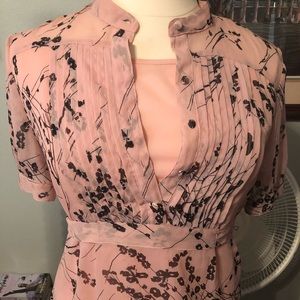 Beautiful blouse in pink and brown
